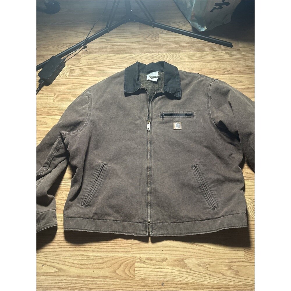 Vintage Carhartt J97 CHT Detroit Jacket Blanket Lined Chestnut Men’s XL 06
